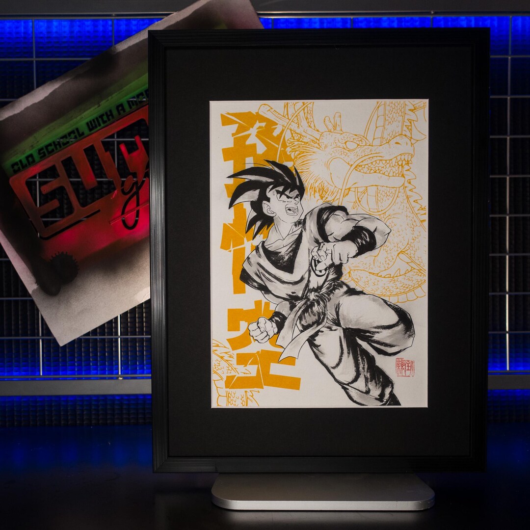 Goku Poster | Dragon Ball Z Artwork | Original Son Goku Painting - Etsy
