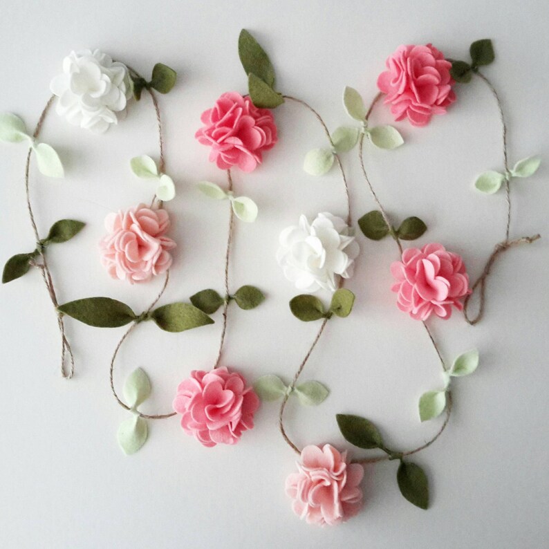 Nursery Decor Flower Garland Baby Shower Decoration Girl Etsy