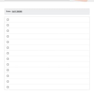 May include: A white to-do list with the words "TODO LIST" in bold black letters at the top. The date "Jul 1, 2030" is below the title. A small notepad with "To Do:" and check boxes is in the upper right corner.