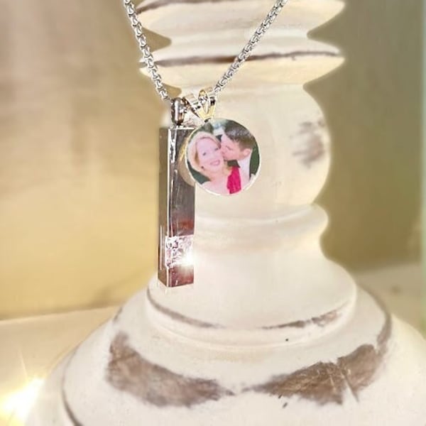 Urn Cremation Personalized Photo Necklace Pendant