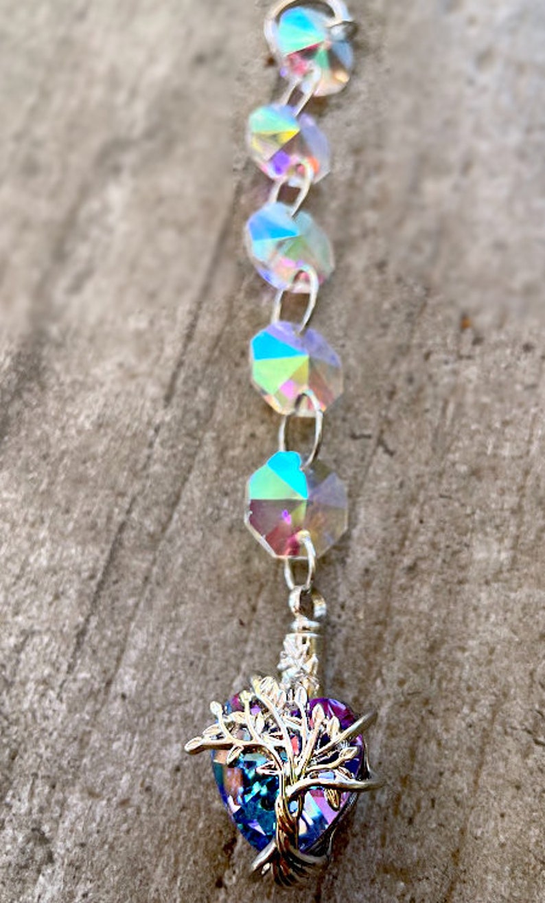 Crystal Tree Rear View Mirror Urn or Necklace Pendant Etsy