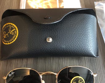 Rayban sunglasses round metal gold frame g15 like new