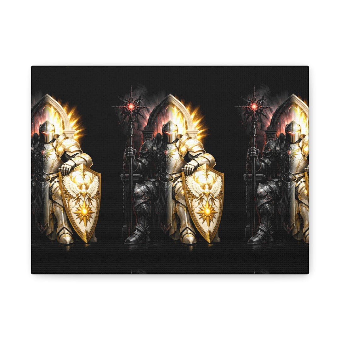 Dark Fantasy the Knight Canvas Print | Gothic Wall Art | Dnd Decor ...