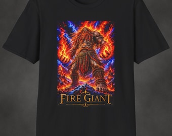 Elden Ring Feuerriesen-Shirt | Dark Fantasy Soulsborne T-Shirt | Der Feuerriese | Geschenk für Elden Ring-Spieler