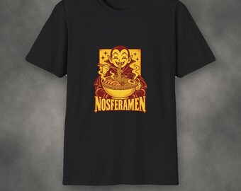 Nosferamen-Shirt | Lustiges Grafik-T-Shirt | Vintage-Siebdruck-Stil | Originelles Geschenk