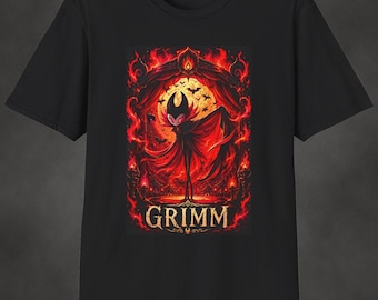 Hollow Knight Grimm Shirt | Dark Fantasy Metroidvania T-Shirt | Truppenmeister Grimm | Geschenk für Hollow Knight-Spieler