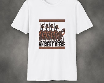 T-Shirt mit antiken Gänsenmotiven | Lustiges Tabletop-Rollenspiel-Shirt | Geschenk für Nerds und Gamer | Shirt für Spieleabende
