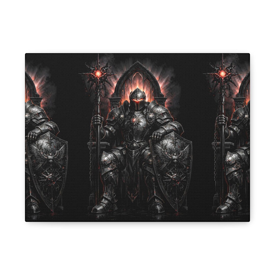 Dark Fantasy the Knight Canvas Print | Gothic Wall Art | Dnd Decor ...