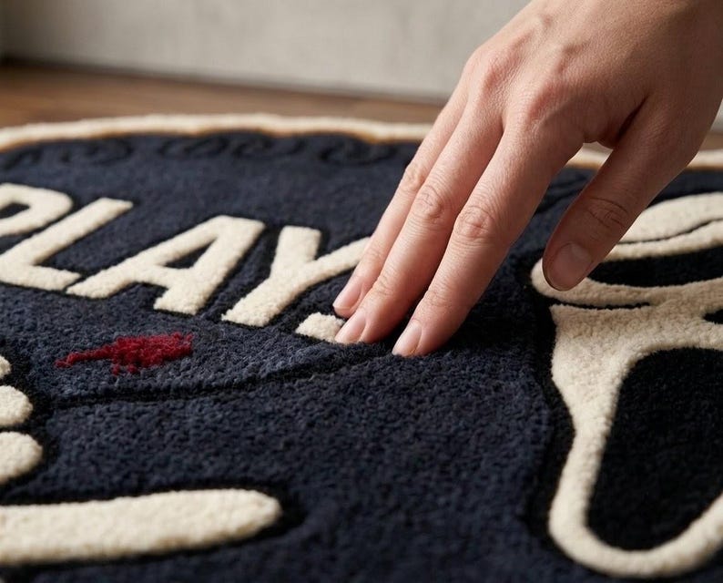 Horror Tuft Rug Hand Tufted Halloween Rug, Spooky Horror Rug, Ghost Face Mask Rug ...
