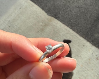 Kubik Zirkon Sterling Silber Ring Größe 8