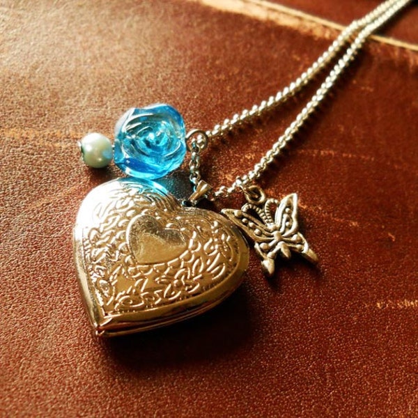 silver heart locket