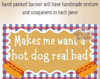 Hand Painted Kraft Paper 4th of July Banner | Patriotic Independence Day Party Sign