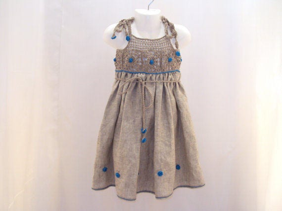 rustic baby dress