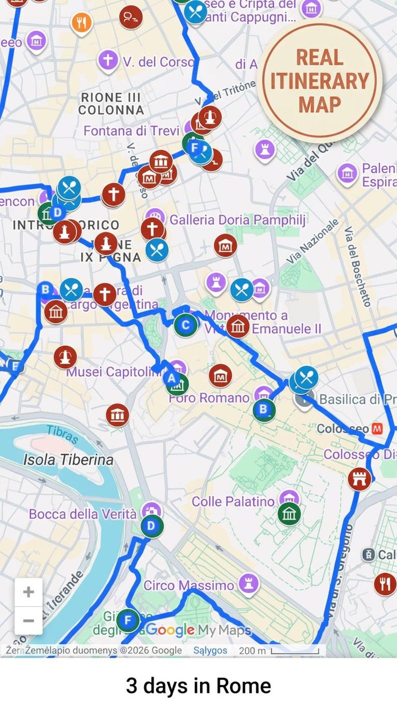 3 Day Rome Itinerary with Google Maps | First-Time Visitor Route, Food Stops & Hidden Gems image 6