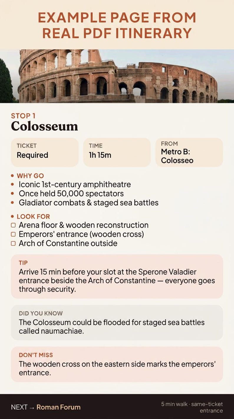 3 Day Rome Itinerary with Google Maps | First-Time Visitor Route, Food Stops & Hidden Gems image 4