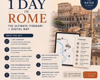 Itinerario de un día en Roma + Mapa