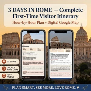 3 Day Rome Itinerary with Google Maps | First-Time Visitor Route, Food Stops & Hidden Gems image 1