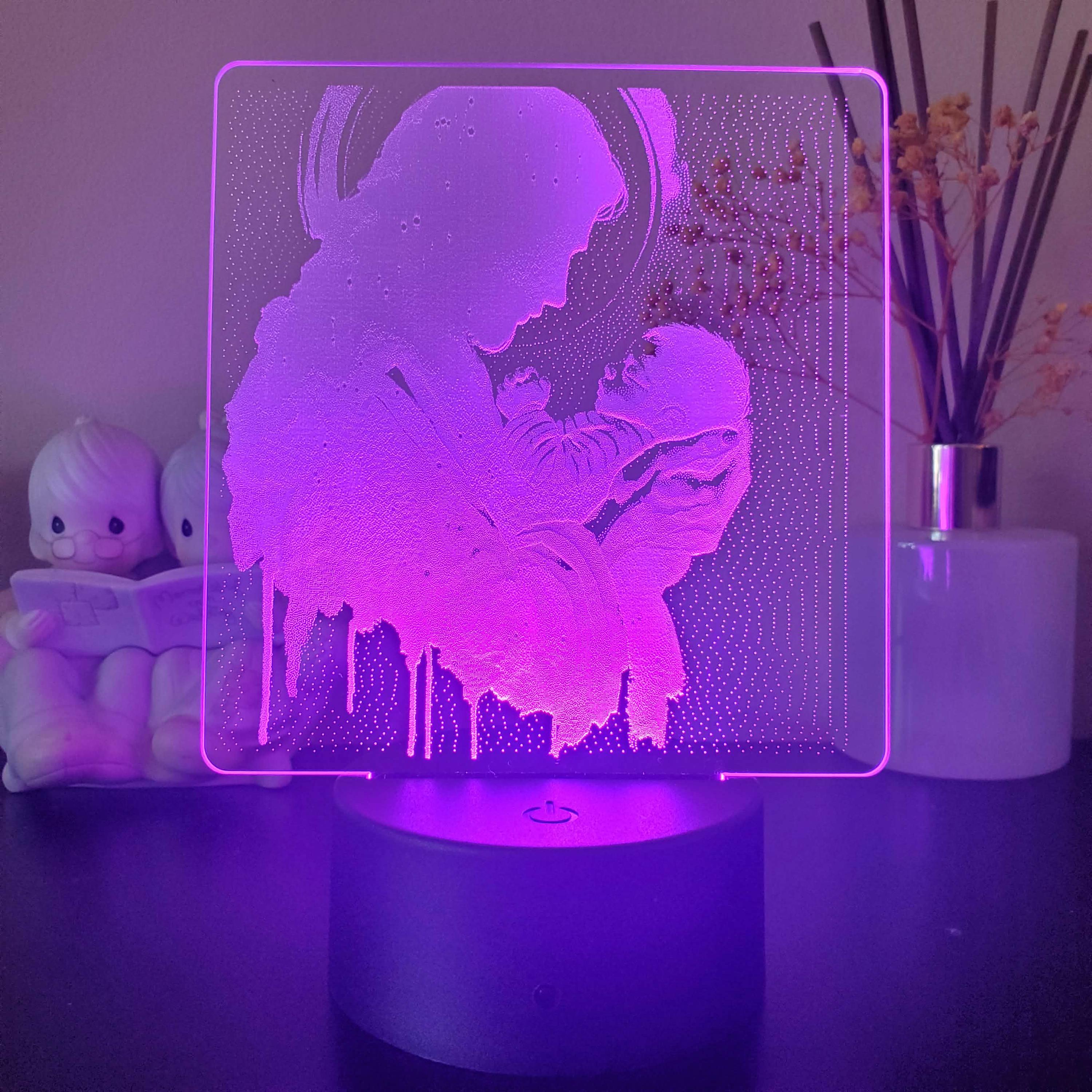 Jesus Holding Baby Acrylic LED Lamp, Christian Night Light, Religious ...
