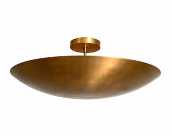 Messinganhänger Mid Century Messingkuppel Deckenleuchte - Sputnik Kronleuchter