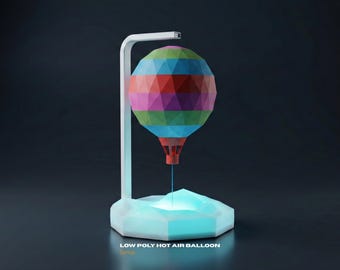 Globo aerostático levitante magnético de baja poligonización