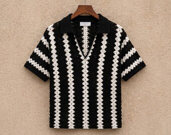 Granny Stitch Unisex Shirt Crochet Pattern PDF | Color Block Sweater Top