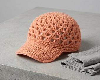 Modèle de casquette à visière au crochet, légère pour les vacances d'été (modèle PDF)