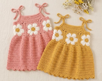 Modello all'uncinetto per copricostume da spiaggia "Grandma Daisy" / Abito estivo e copricostume per bambina