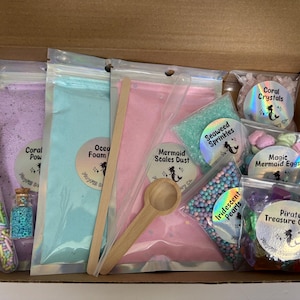 Kit de potion magique de sirène pour enfants, kit de cuisine de boue, activité scientifique STEM pétillante, idée cadeau pour enfants, jeu sensoriel, aventure scientifique amusante pour les enfants