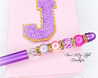 Journal Gift Set Custom Letter Initial Notebook with Pen SET Gift for Her Gift for Friends Journal Gifts Fancy Pen Preppy Notebook Mini