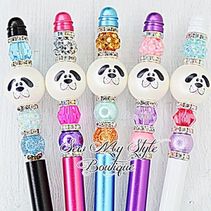 Beaded Pen/Doggie Pen/Cute Dog Pen/Gift for Friends/Gifts for Coworker/Gift for Mom/Journal Pen/Ink Pen