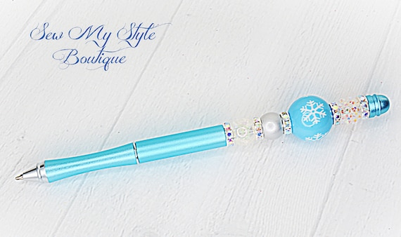 Beaded SNOWFLAKE Pen/journal Pen/planner Pen/gift Pen/stocking Stuffer/gift  for Co Workers/friends/teens/girls/refillable Ink Pen 