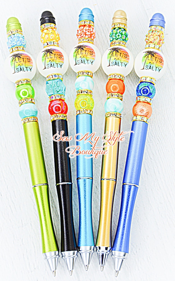 Beaded Pen/summer Journal Pen/lets GET SALTY Fancy Pen/fun Journal Pen/gift  for Friends/teacher/coworker/birthday Gift 