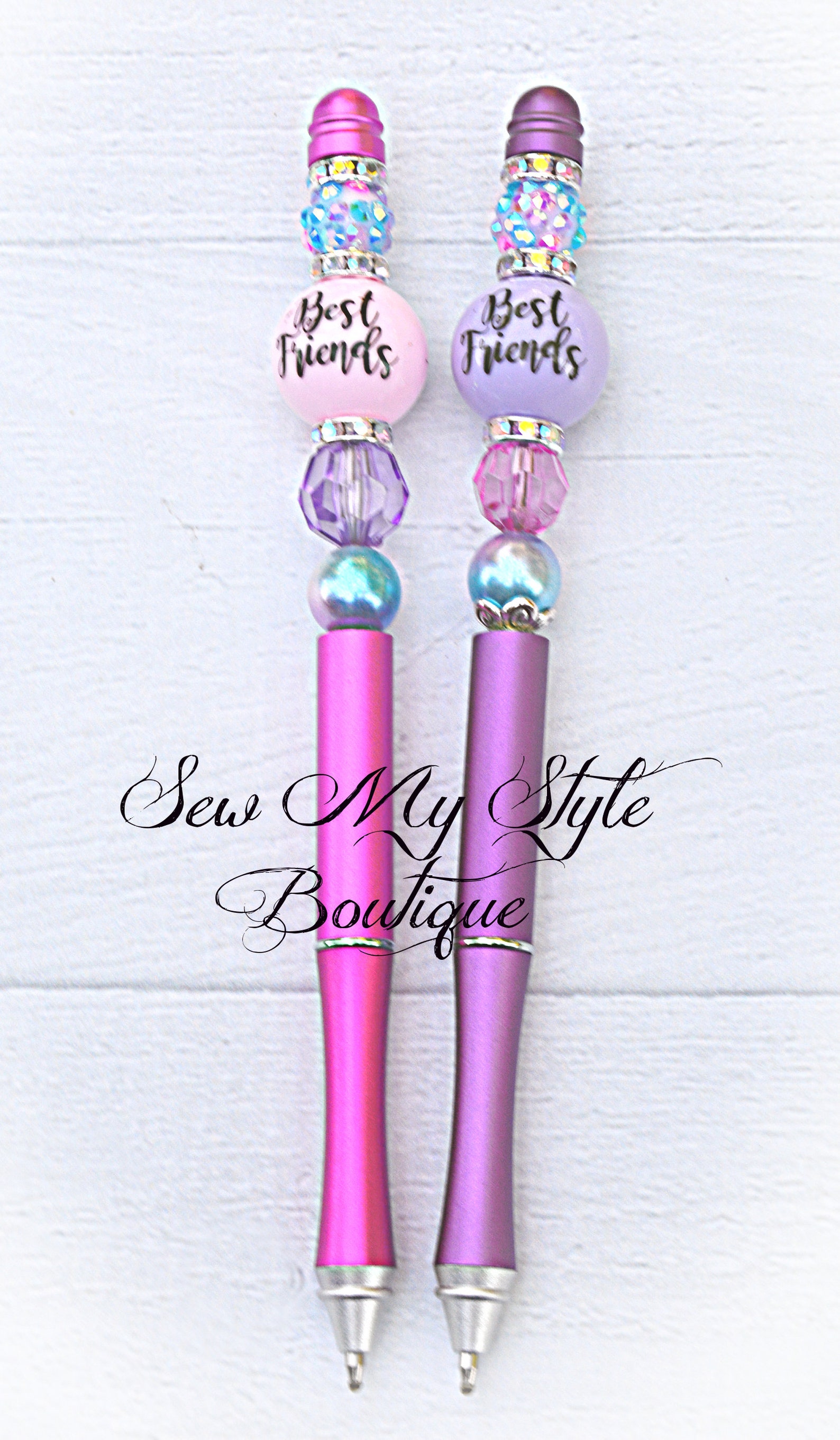 Beaded Pen/BEST FRIENDS Pen/SIngle or Set/ Gift Pen/Journal Etsy