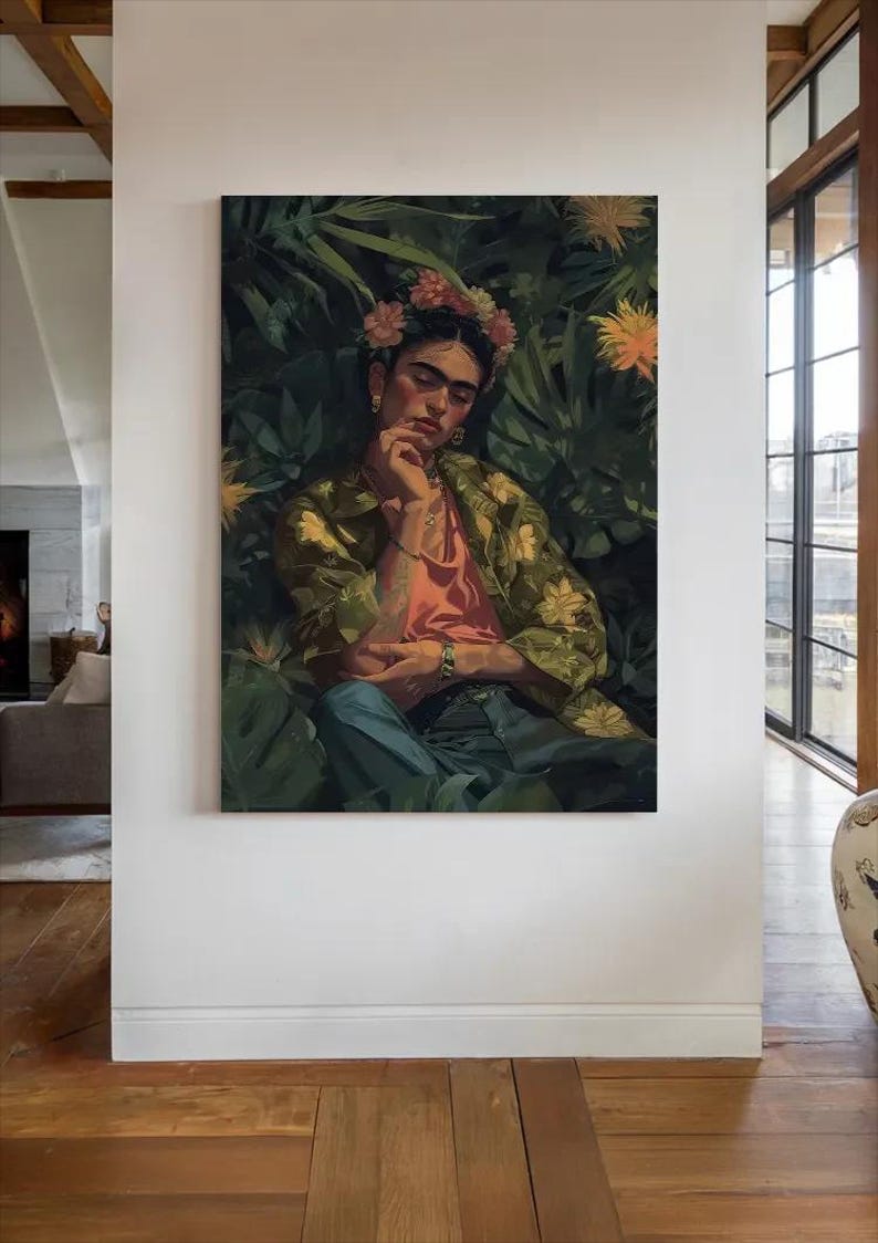 Rest Portrait A Painted Flower Rest Portrait Painting - Etsy