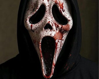 Custom Ghost Face Collectible Mask, Scream Movie Props, Handmade Slasher Design