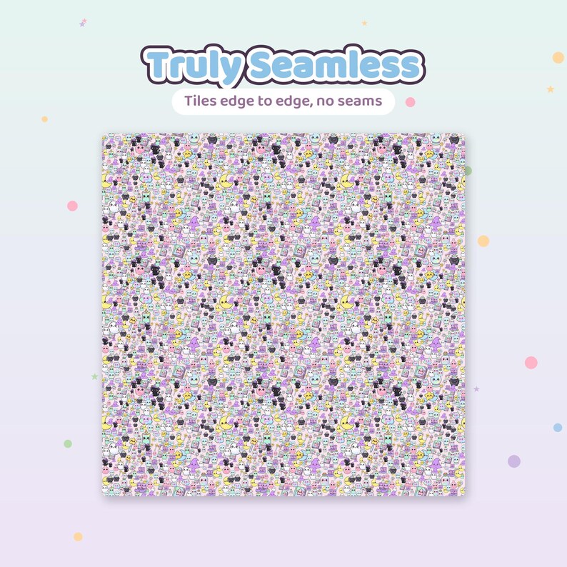 Kawaii Witchy Digital Paper Pack | 12 Seamless Patterns (Commercial Use) image 2