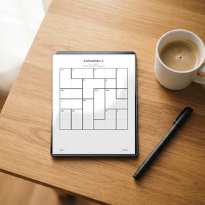 Calcudoku Puzzles for reMarkable 2, 100 Math Logic PDF (Digital Download)