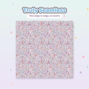 Kawaii Bunny Digital Paper Pack | Seamless Patterns, Scrapbook Paper (12x12in, Commercial Use) imagen 2