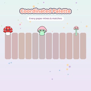 Kawaii Mushroom Seamless Patterns | 12 Digital Papers (Commercial Use) image 4