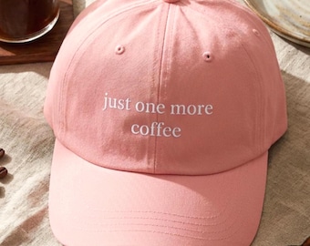 Gorra clásica de papá / Gorra con frase bordada sobre café