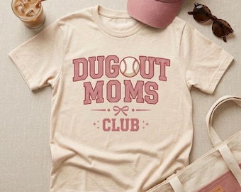 Camiseta de mamá de béisbol, camiseta de mamá de sóftbol, camiseta del club de mamás del banquillo, camiseta de mamá para el día del partido, regalo para mamá deportista, linda camiseta estilo universitario, camiseta de mamá del equipo