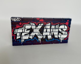 Spersonalizowana miniaturowa sztuka ścienna graffiti, dekoracja street art drukowana w 3D, grafika NFL