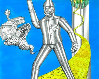 Il cuore dell'uomo di latta II - Stampa artistica stravagante: "CORNICE NON INCLUSA"