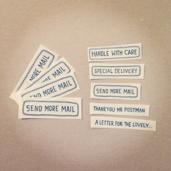 Vellum Paper Mail / Packaging stickers - for letters, packaging, penpals or journaling.