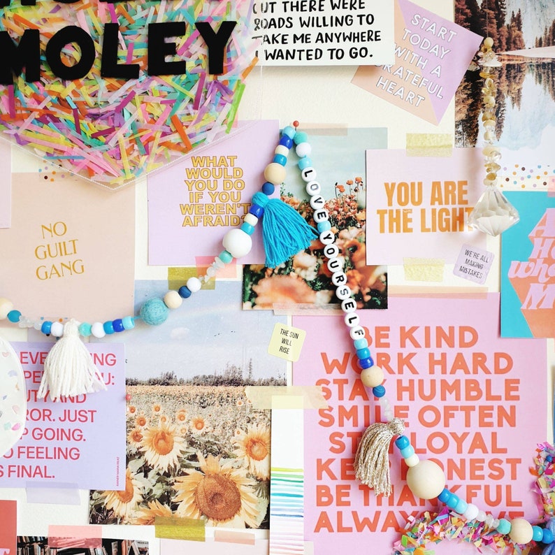 Vision board love yourself garland Etsy