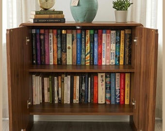 Handmade Farmhouse Sideboard Buffet Cabinet with 2 Doors, Wood Storage Cabinet with Adjustable Shelves, Living Room & Dining Room
