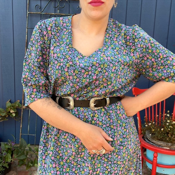 Vintage handmade dress plus size curvy 1980s 1990s