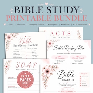 Bible study kit for beginner printable new believer gift beginner bible study guide christian starter bundle for faith growth daily devotion