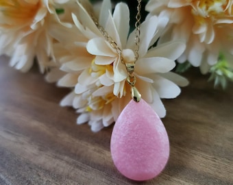 Everyday Necklace, Pink Pendant, Feminine Energy Jewelry