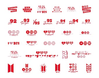 BTS Arirang World Tour 2026 SVG Bundle, 28 K-pop Concert Designs, BTS Tour Shirt Svg, Png, Cricut Silhouette Cut Files